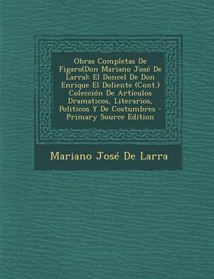 Book cover for Obras Completas De Figaro(Don Mariano Jose De Larra)