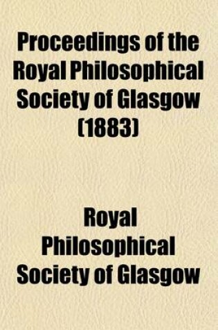 Cover of Proceedings of the Royal Philosophical Society of Glasgow