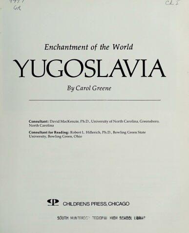 Cover of Yugoslavia