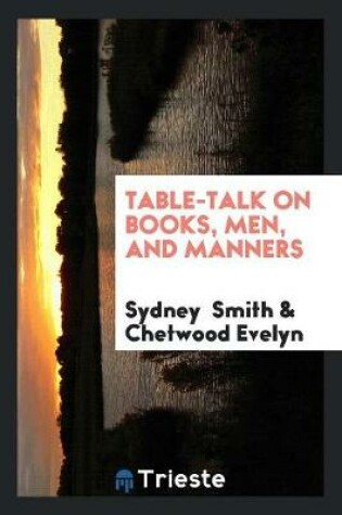 Cover of Table-Talk on Books, Men, and Manners