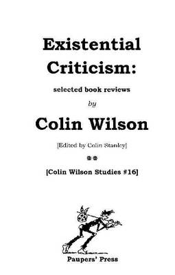 Book cover for Existential Criticism