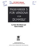 Book cover for PageMaker 5 for Windows For Dummies