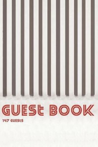 Cover of Guest Book, 147 Guests, Blank Write-in Notebook.