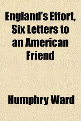 Book cover for England's Effort, Six Letters to an American Friend