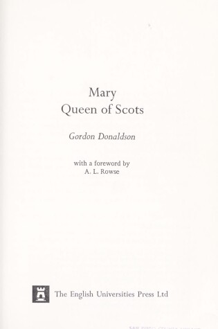 Cover of Mary, Queen of Scots