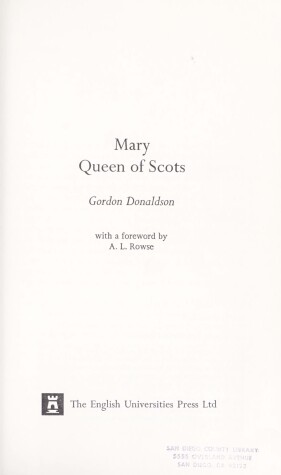 Cover of Mary, Queen of Scots