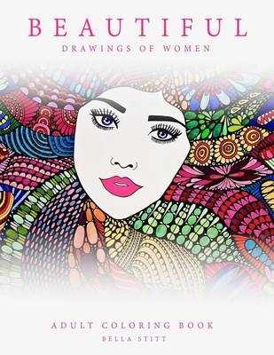 Book cover for Adult Coloring Book Beautiful Drawings of Women