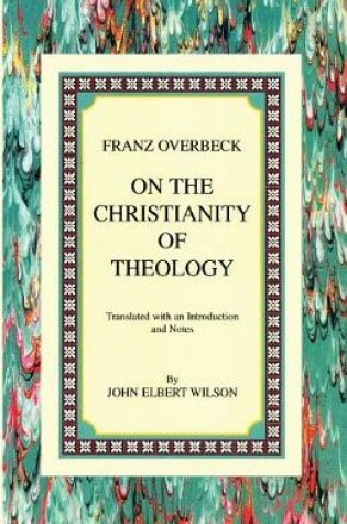 Cover of On the Christianity of Theology