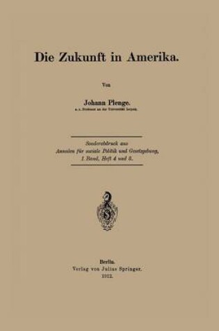 Cover of Die Zukunft in Amerika