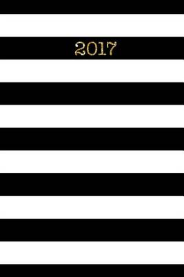 Book cover for 2017 Journal Black White Stripes