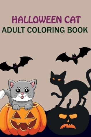 Cover of Halloween Cat Adult Coloring Book