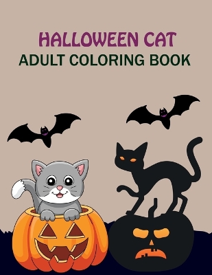 Book cover for Halloween Cat Adult Coloring Book