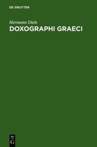 Cover of Doxographi Graeci