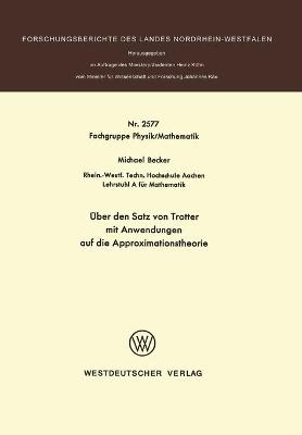 Book cover for UEber den Satz von Trotter mit Anwendungen auf die Approximationstheorie