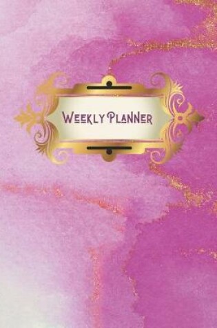 Cover of Pink and Gold Marbled Weekly Planner