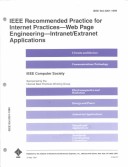 Book cover for IEEE Recommended Practice for Internet Practices-Web Page Engineering-Intranet/Extranet Applications