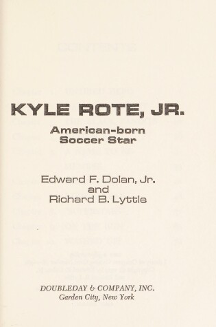 Cover of Kyle Rote, Jr., American-Born Soccer Star