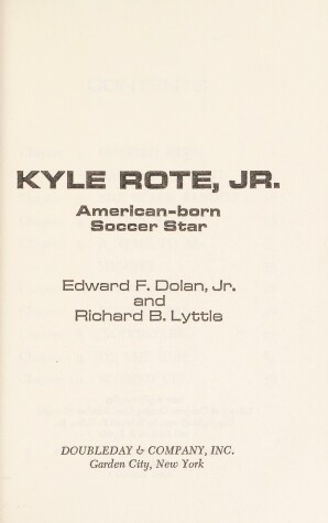 Book cover for Kyle Rote, Jr., American-Born Soccer Star