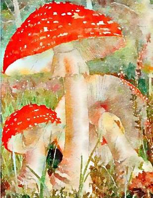 Book cover for Journaling Notebook (Mushrooms Version 2, 8.5" x 11" Edition)