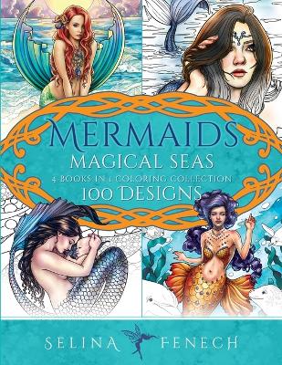 Book cover for Mermaids Magical Seas Coloring Collection