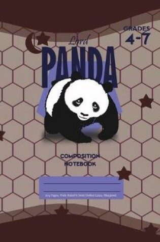 Cover of Lord Panda Primary Composition 4-7 Notebook, 102 Sheets, 6 x 9 Inch Coffee Cover