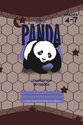 Book cover for Lord Panda Primary Composition 4-7 Notebook, 102 Sheets, 6 x 9 Inch Coffee Cover