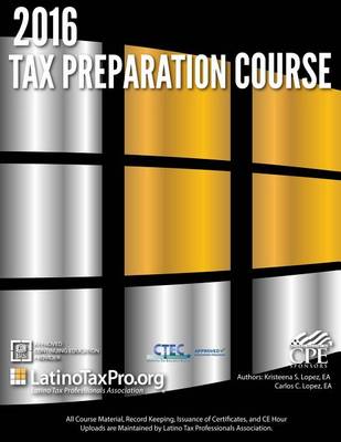Book cover for 2016 Tax Preparation Course