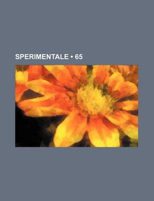 Book cover for Sperimentale (65)