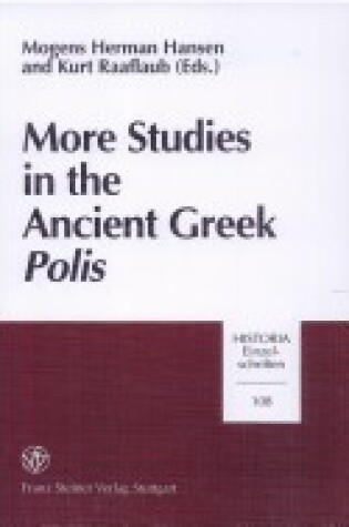 Cover of More Studies in the Ancient Greek Polis