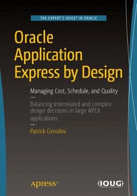 Book cover for Oracle Application Express by Design