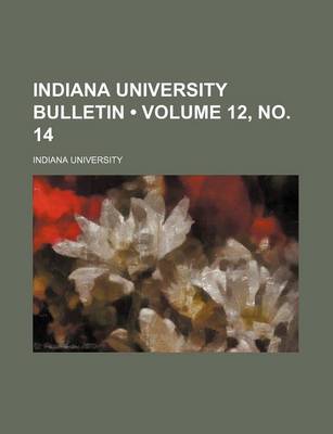 Cover of Indiana University Bulletin