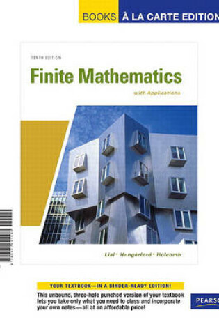 Cover of Finite Mathematics with Applications, Books a la Carte Edition