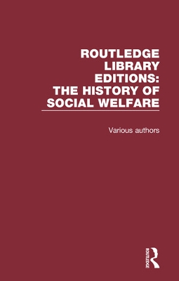 Cover of Routledge Library Editions: The History of Social Welfare