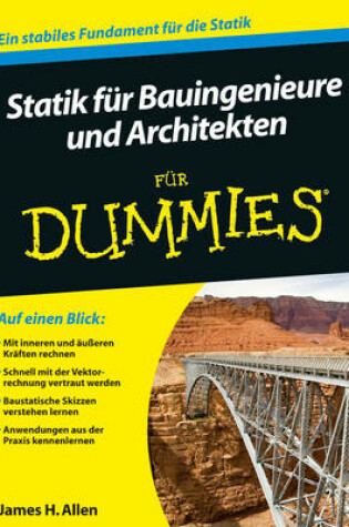 Cover of Statik Fur Bauingenieure Und Architekten Fur Dummies