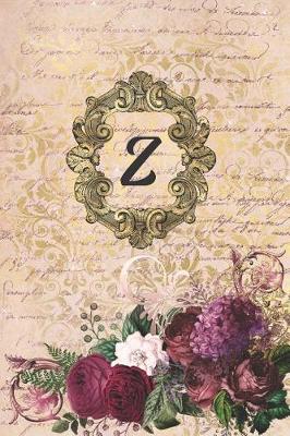 Book cover for Simply Dots Dot Journal Notebook - Gilded Romance - Personalized Monogram Letter Z