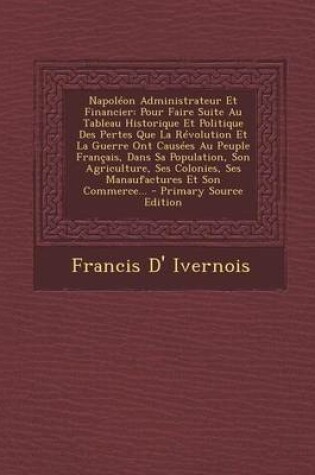 Cover of Napoleon Administrateur Et Financier