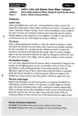 Cover of Literacy World Comets Stage 3: Laila's Lion and Stories Guided Reading Card Framework Ed