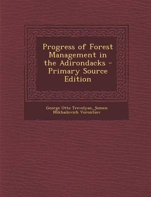 Book cover for Progress of Forest Management in the Adirondacks