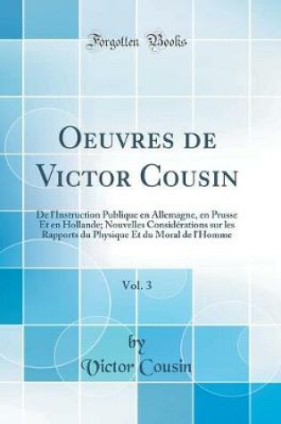 Cover of Oeuvres de Victor Cousin, Vol. 3