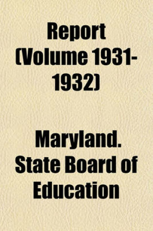 Cover of Report (Volume 1931-1932)