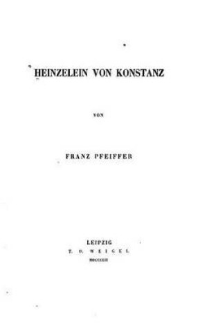 Cover of Heinzelein von Konstanz