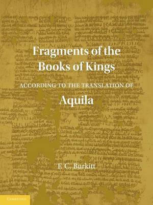 Book cover for Fragments of the Books of Kings According to the Translation of Aquila