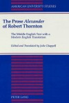 Book cover for The Prose Alexander of Robert Thornton