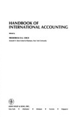 Cover of Handbook of International Accounting