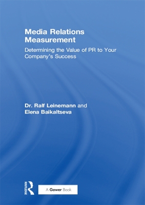 Book cover for Media Relations Measurement