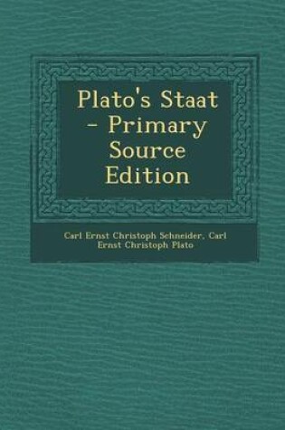 Cover of Plato's Staat - Primary Source Edition