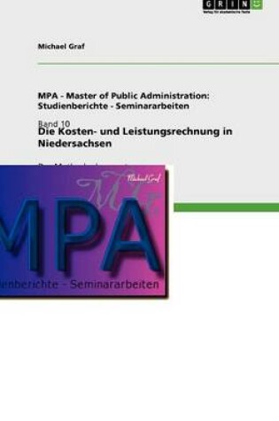 Cover of Die Kosten- und Leistungsrechnung in Niedersachsen
