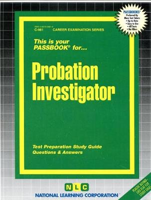 Book cover for Probation Investigator