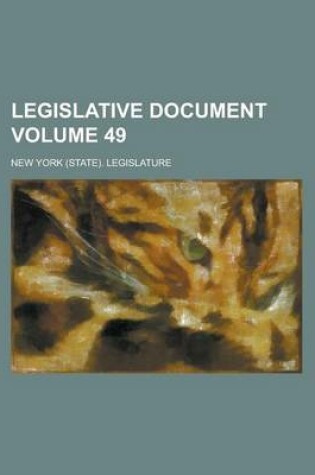 Cover of Legislative Document Volume 49