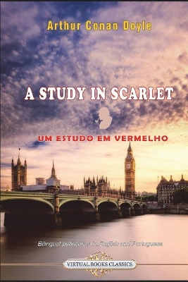 Book cover for A Study in Scarlet - Um Estudo Em Vermelho.